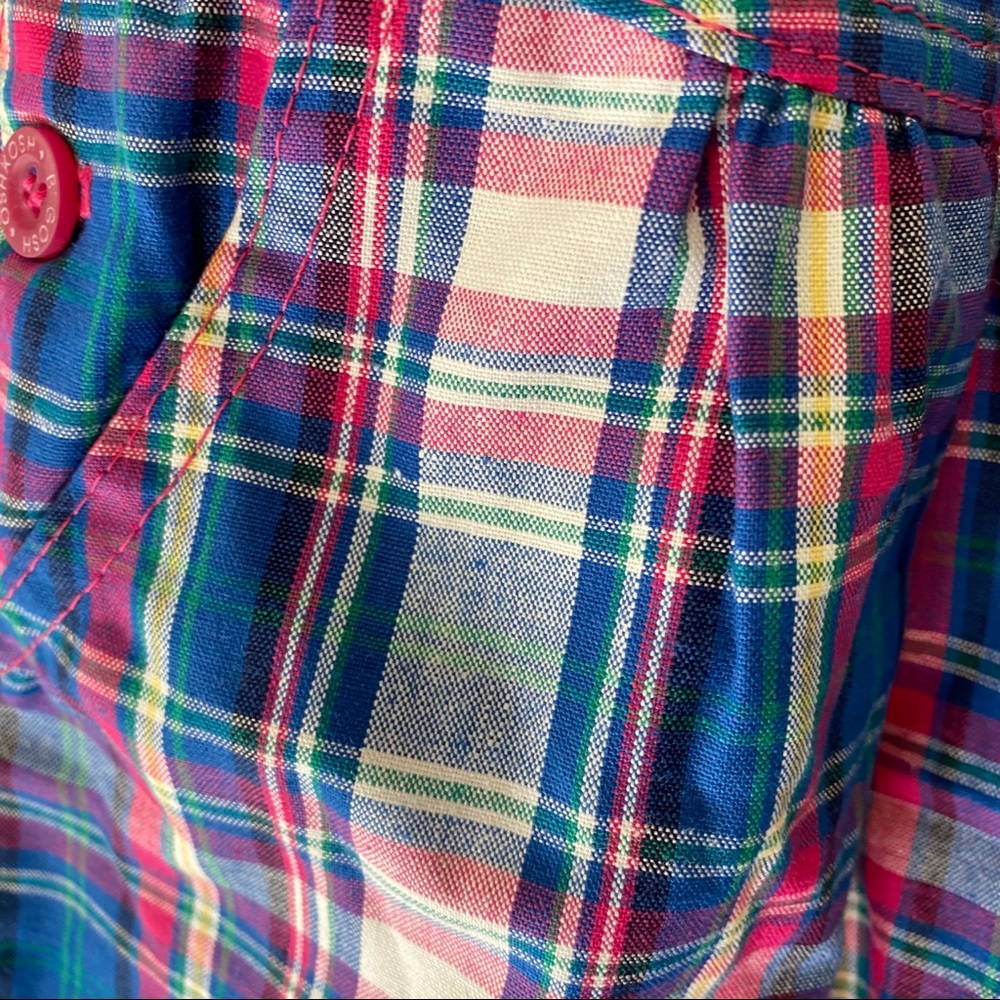 Vintage OshKosh Bgosh tartan blue plaid overalls - Picture 4 of 11